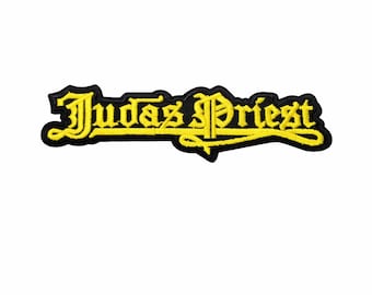 Judas Priest Logo Patch Yellow Black | Heavy Metal Embroidered Patch | Rock Band Biker Jacket