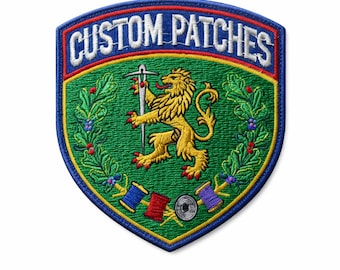 Custom Embroidered Logo Patch Personalized Shield Badge for Business