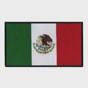 Mexico Flag Patch Embroidered Iron On Mexican Flag Badge