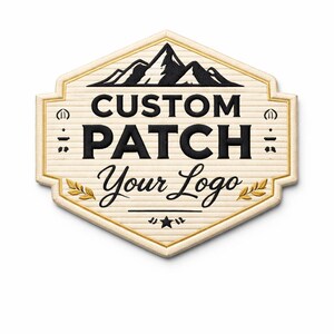 Custom Embroidered Patch | Vintage Mountain Badge | Iron On Backing