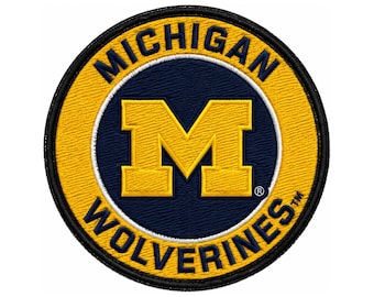 Michigan Wolverines Embroidered Patch | University of Michigan M Logo Iron On