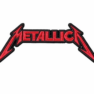 Parche bordado termoadhesivo con el logo de Heavy Metal estilo rayo para chaqueta