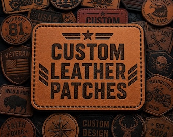 Custom Leather Patches | Personalized Laser Engraved Patch