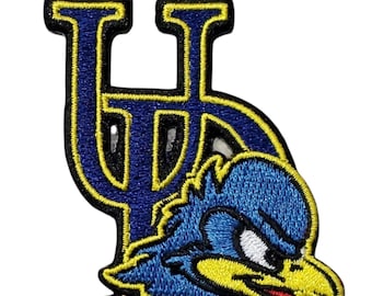 UD Blue Hen Mascot Patch | Embroidered College Iron On | Jacket Hat Backpack Accessory