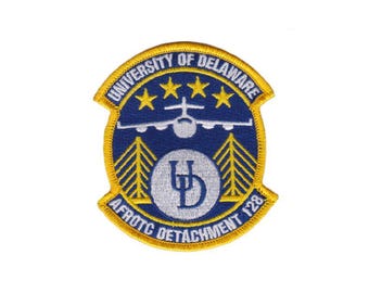 University of Delaware AFROTC Embroidered Patch | Military College Crest (Iron On)