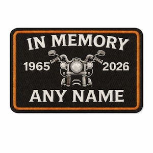 Parche de motociclista en memoria de alguien / Parche conmemorativo para motocicleta / Parches de homenaje RIP