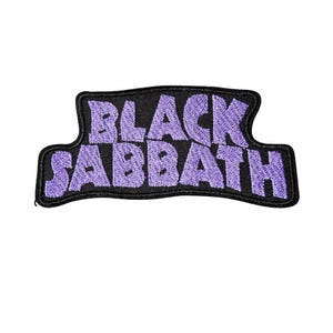 Black Sabbath Embroidered Patch – Purple Logo Rock Band Iron-On/Sew-On Badge