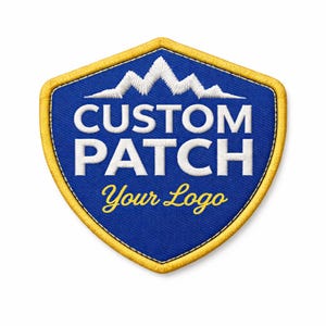 Custom Logo Patch Shield Embroidered | Personalized Badge Patches | Custom Brand