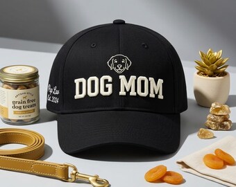 Gorra bordada personalizada para mamás perrunas, gorra de béisbol personalizada con raza de perro, gorra linda para mamás Golden Retriever, regalo para amantes de los perros, regalo para nuevos dueños de cachorros