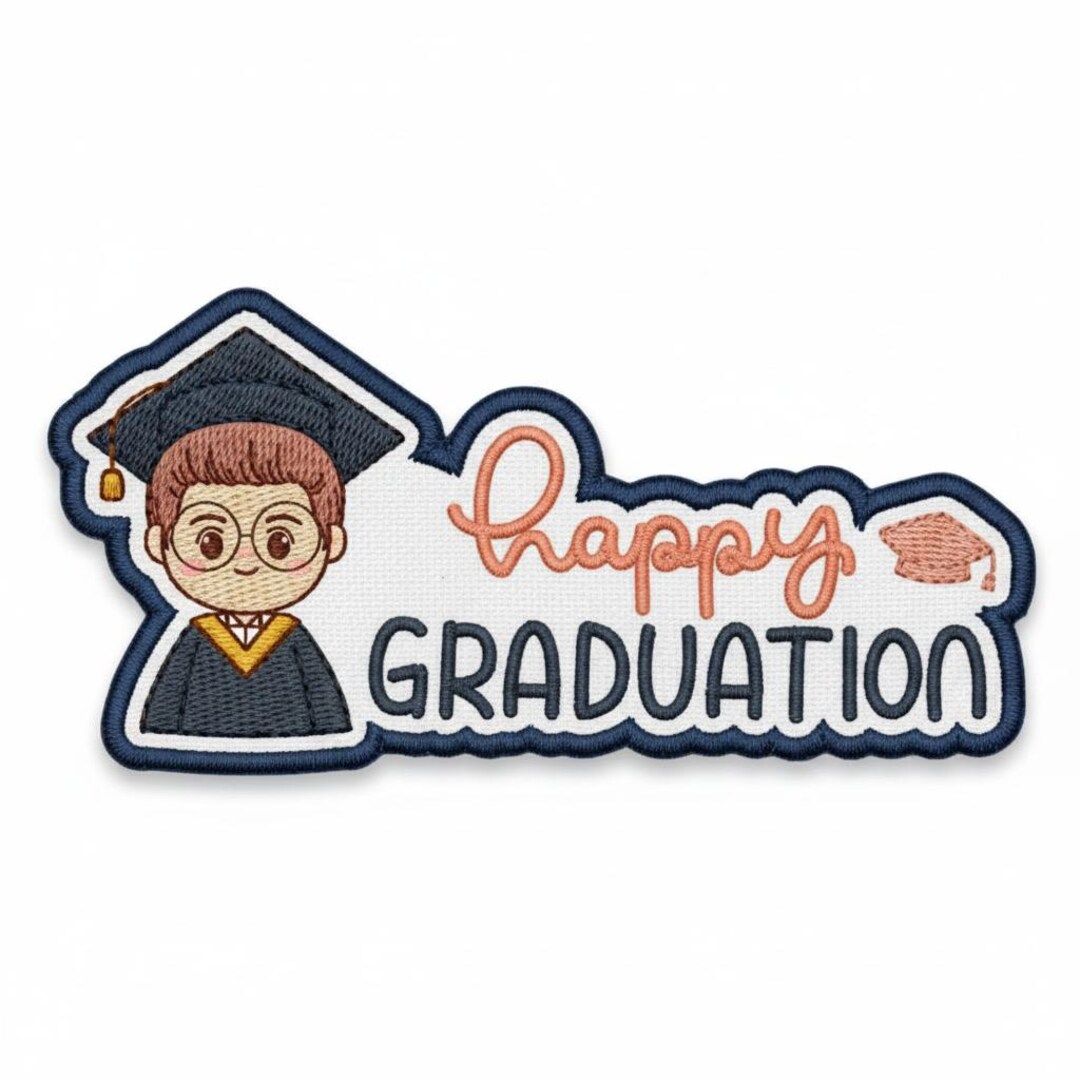 Ase Gradution Patch Happy Graduation Patch, Embroidered Iron-on Decal, Decorative School ...