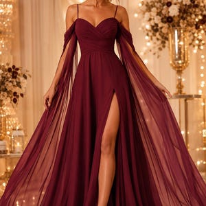 rose gold burgundy dress Rose Gold Opera Gown Teuta Matoshi