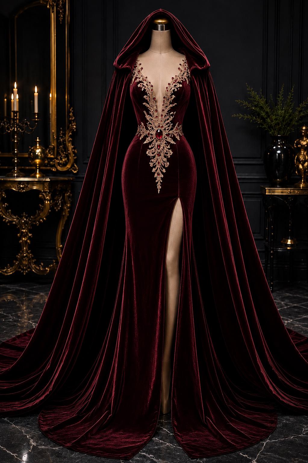 rose gold burgundy dress THE ARCHITECT DROP 2
