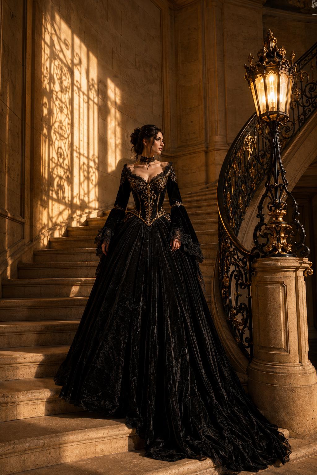 black victorian corset dress Women's Velvet Gothic Gown navy blue dress Inspired Design jomsims 🇫🇷. on X: Size:28/30