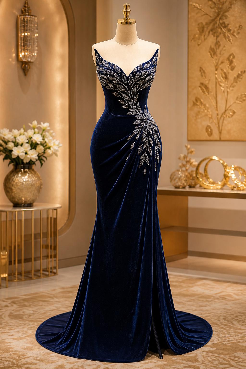 copper blue dress Layla Tulle Maxi Dress