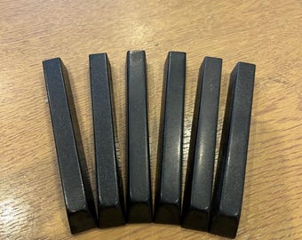 Six Ebony Piano Keys – Hardwood for Jewellery, Art, Crafts, Knife Handles & Inlays