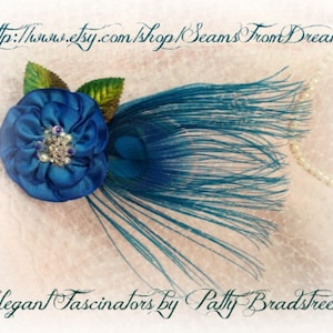 Beautiful Elegant Peacock fascinator Hair clip