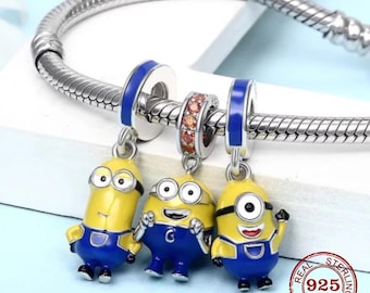 Sterlingzilveren Minions-bedel voor armband, ketting en sleutelhanger Pandora Gnoce
