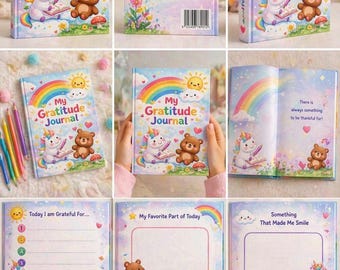 Kids Gratitude Journal PDF | Space Theme Mindfulness Journal for Children | Daily Reflection Workbook | Digital Download