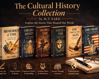 Cultural History Book Collection | Art, Fashion, Film, Literature & More | Educational Book Bundle | History Lover Gift