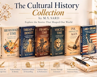 Cultural History Book Collection | Art, Fashion, Film, Literature & More | Educational Book Bundle | History Lover Gift