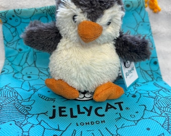 Pingüino de cacahuete Jellycat - Mini, nuevo con etiqueta y bolsa de embalaje - Envío rápido