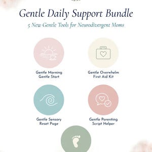 Zachte dagelijkse ondersteuningsbundel | 5 nieuwe neurodivergente planners en pdf's | Zachte hulpmiddelen voor ADHD