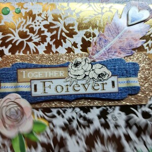 Hand Crafted, Dimensional Style AO-TD-A2-012-001 approx. 4.25 x 5.5 Notecards for Adults or Teens