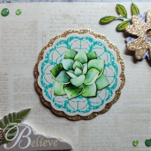 Handgefertigt, Florales Motiv, Dimensional Style AO- TD-A2-002-001 ca. 4,25 x 5,5 Notizkarten für Erwachsene oder Jugendliche