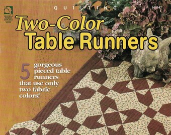 Two Color Table Runners Quilting Pattern Book House of White Birches 141147