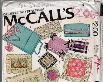 Gifts, bookmarks, frames, pillows  / Original McCall's Home Decorating uncut Sewing Pattern 6355