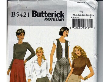 misses skirt Size 14-22  / Original Butterick uncut Sewing Pattern B5421