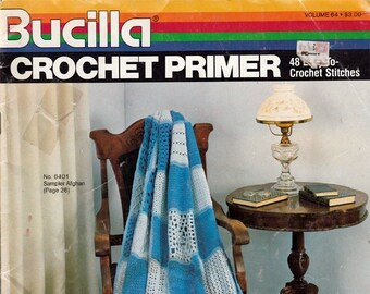 Crochet Primer 48 Easy to To crochet Patterns Book Bucilla Vol 64