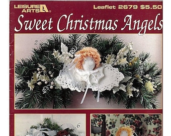 Ángeles navideños dulces - Libro de patrones de crochet Leisure Arts 2679