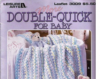 More Double Quick For Baby Afghans to Crochet Pattern Book  Leisure Arts 3009