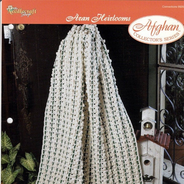 Stolen Moments Aran Afghan Collector's Series Crochet Pattern The Needlecraft Shop 992041