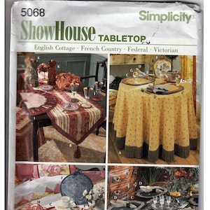 ShowHouse Table top Accessories  / Original Simplicity Home Decorating Uncut Sewing Pattern 5068