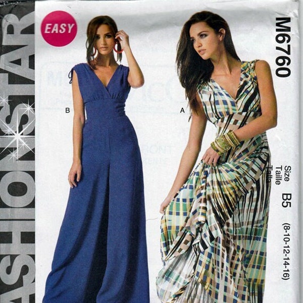 Dress and Jumpsuit Misses size 8-16  / Original Fashion Star uncut Sewing Pattern M6760