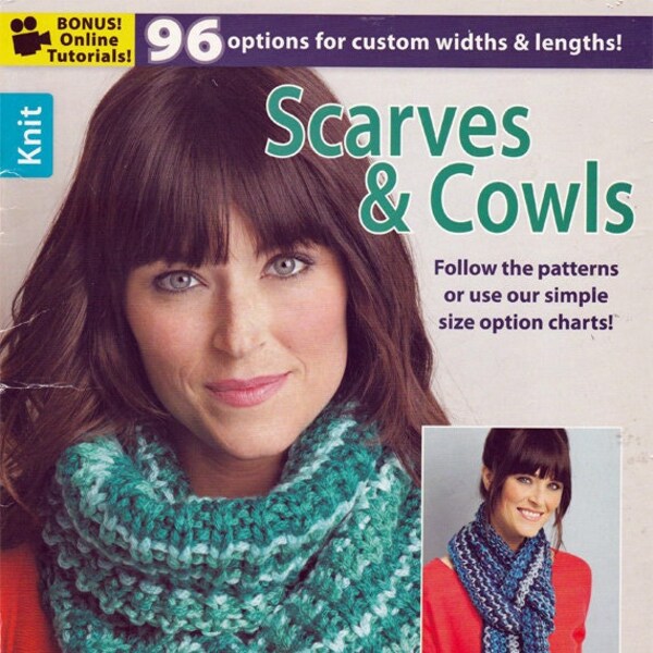 Scarves  & Cowls to Knit Pattern Book Leisure Arts 6234