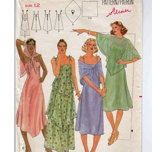 Misses Dress Capelet and Scarf Size 12 / Original Butterick uncut Sewing Pattern 5420