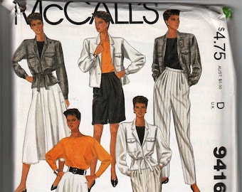 wardrobe Misses Size 12 / Original McCall's  uncut Sewing Pattern 9416