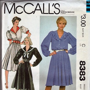 Pullover Dress Misses Size 12 / Original McCall&#39;s uncut Sewing Pattern 8383