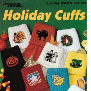 Holiday Cuffs  Cross Stitch  Pattern Leisure Arts 2498