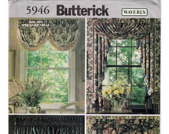 Valance, Jabot & Curtains  / Original Butterick Waverly Uncut Sewing Pattern 5946