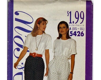 Shorts and Pants Misses Size XS-XL / Original See & Sew Butterick Uncut Sewing Pattern 5426