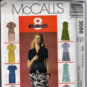 Lined Jacket and Shirt Misses Size18, 20, 22, 24 / Original McCall&#39;s uncut Sewing Pattern 3588