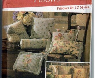 Pillows in 12 styles Original Simplicity Home Decorating uncut Sewing Pattern 4763