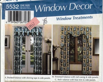 Window Treatments / Original Simplicity Home Decorating Uncut Sewing Pattern 5532 / 0676