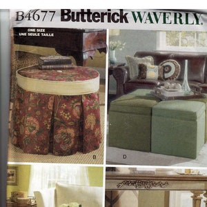 Storage Ottomans / Original Butterick Waverly Uncut Sewing Pattern B4677