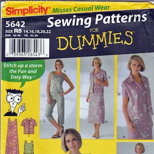 Loungewear Misses size 14 to 22 / Original Simplicity uncut Sewing Pattern 5642