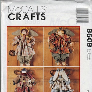 Four Seasonal Angels / Original McCall&#39;s Crafts Uncut Sewing Pattern 8508